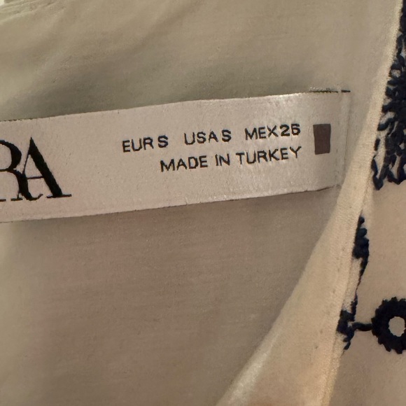 Zara Cotton/Linen Floral Baby Doll Dress - Picture 5 of 8